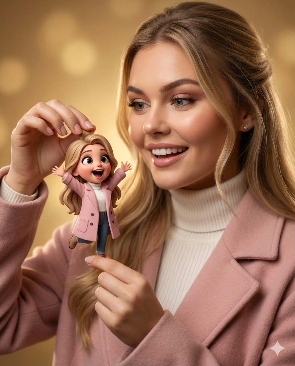Whimsical 3D Character Interaction Portrait — output 1