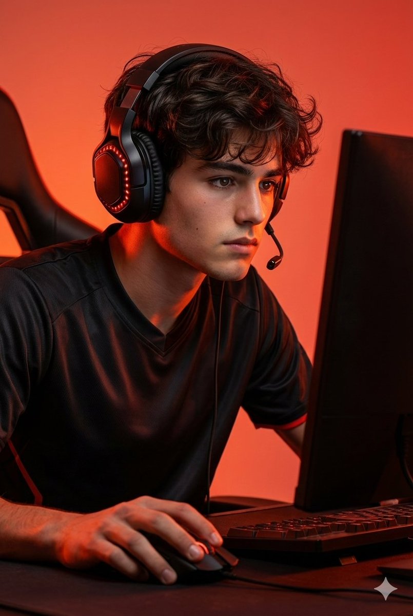 YouTube Thumbnail - Premium Esports Gamer Portrait Prompt — output 1