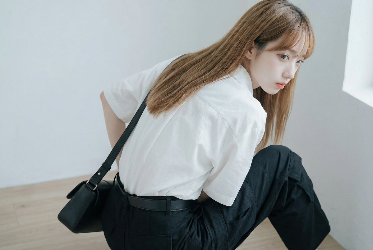 Social Media Post - AI Fashion Prompt: Monochromatic Minimalist Utilitarian Style — output 1
