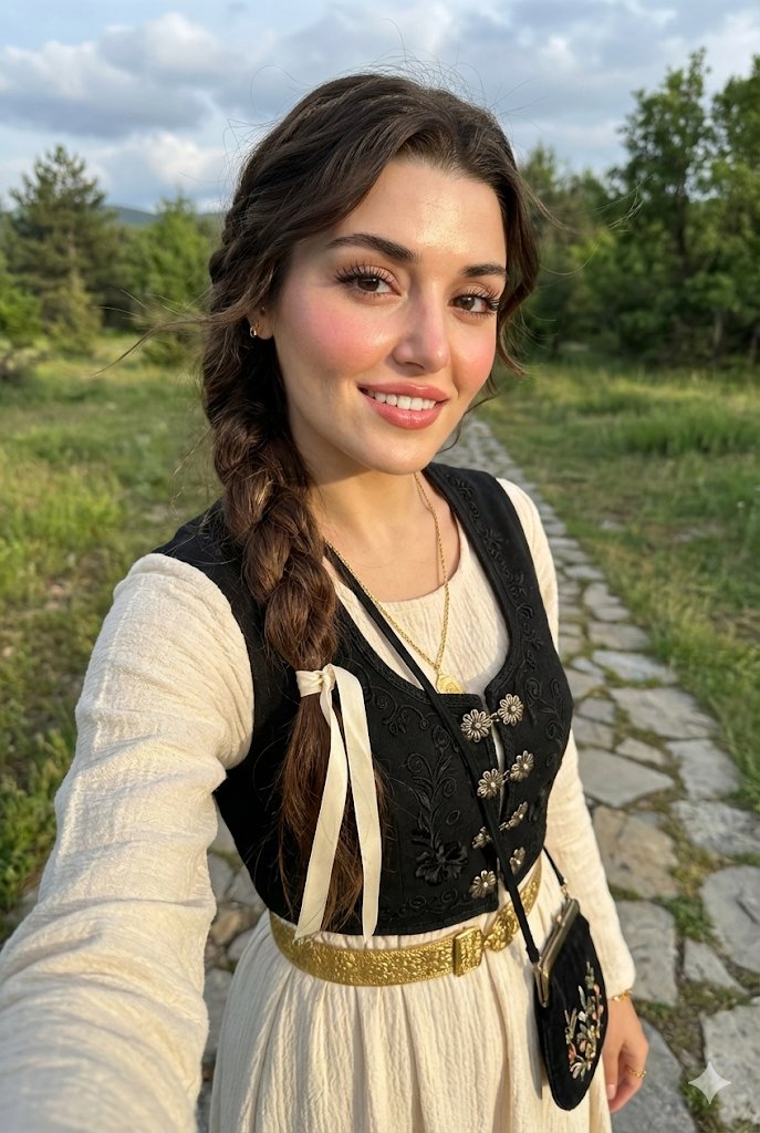 Profile / Avatar - Full-Body Selfie Portrait with Traditional Clothing and Face Lock — output 1