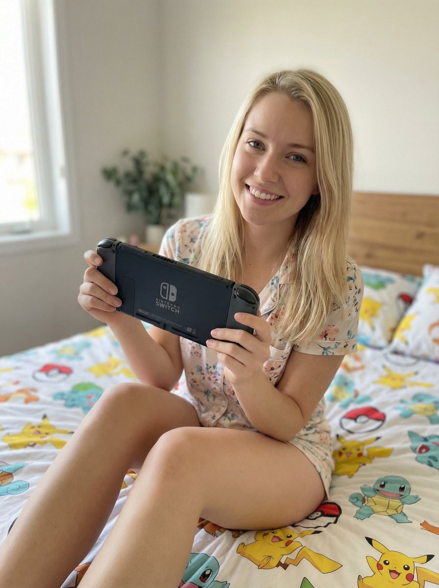 Product Marketing - Casual Lifestyle Portrait with Nintendo Switch Prompt — output 1