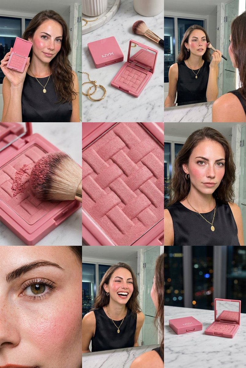 Product Marketing - 3x3 Grid Makeup Product Advertisement — output 1