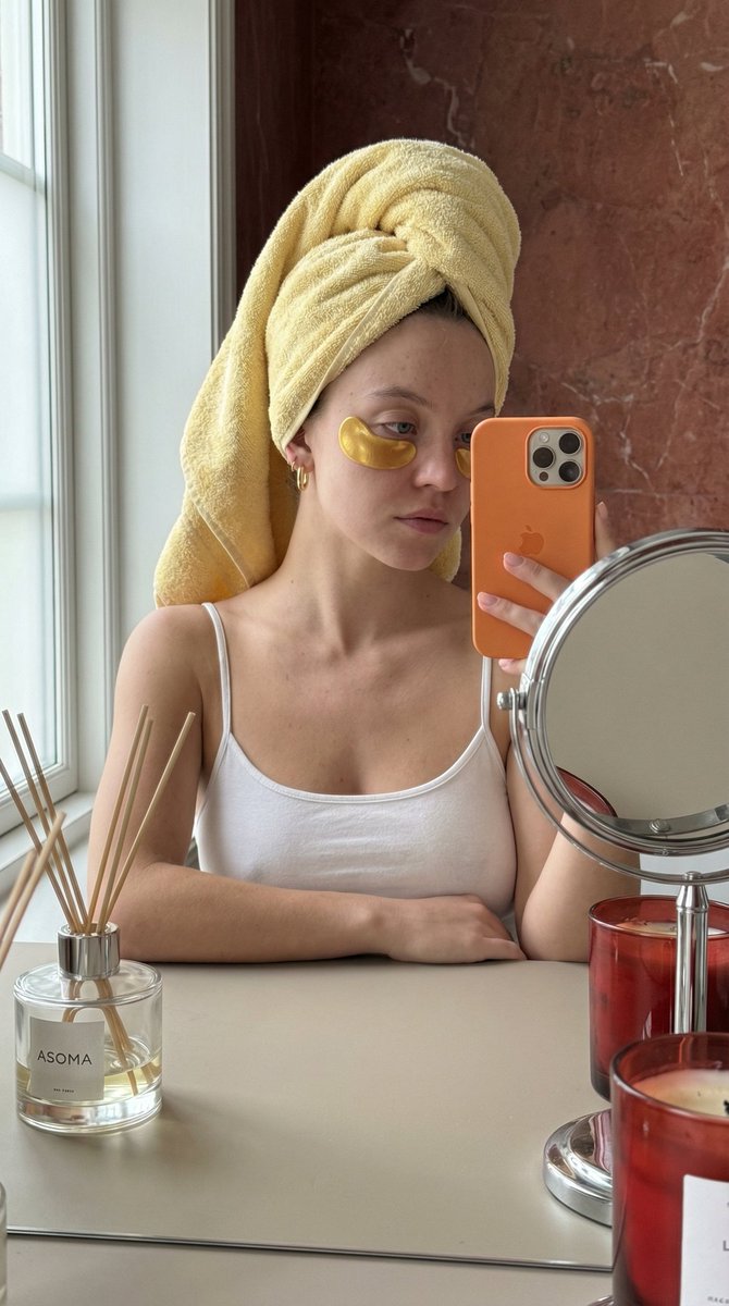 Profile / Avatar - Scandinavian Minimalist Mirror Selfie Prompt (Ana de Armas) — output 1