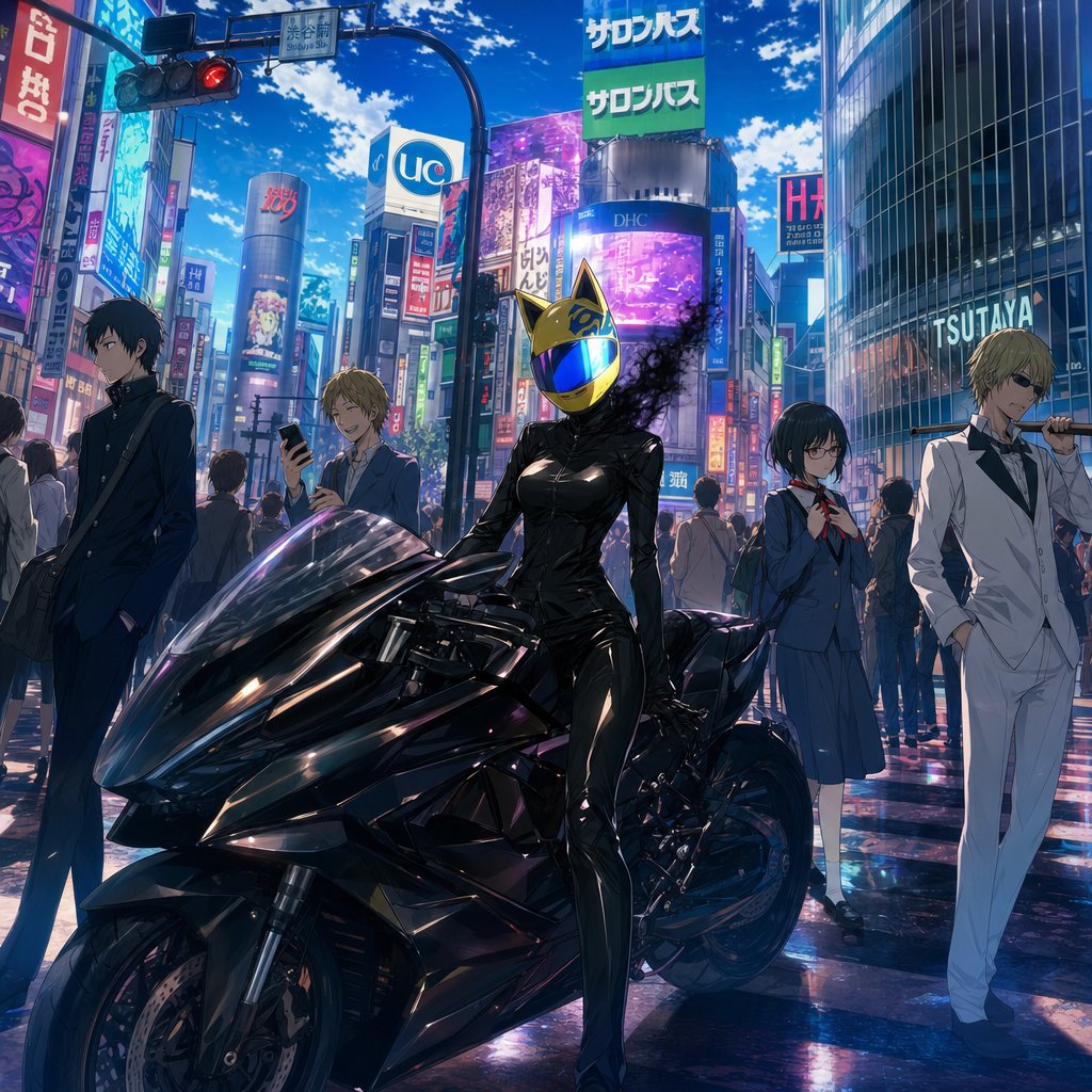 Comic / Storyboard - Durarara-Style Tokyo Crossing Key Visual — output 1