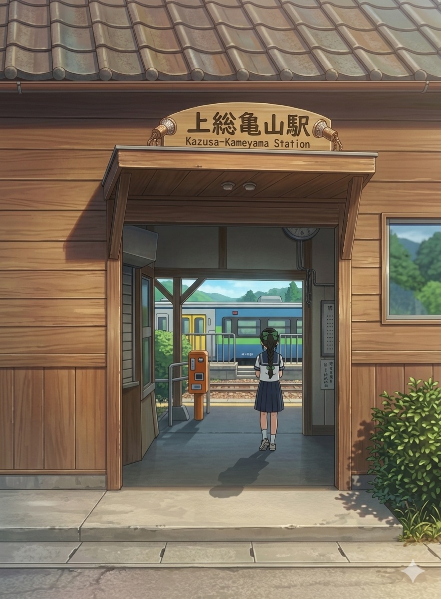 YouTube Thumbnail - Anime Railway Station Transformation — output 1
