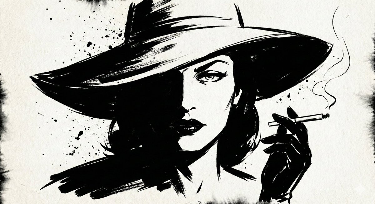 Comic / Storyboard - Ink Noir Portrait Generation Prompt — output 1