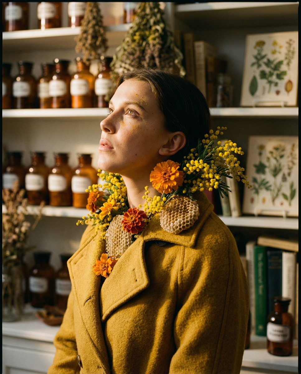 Product Marketing - Organic Golden Alchemy Surreal Portrait — output 1