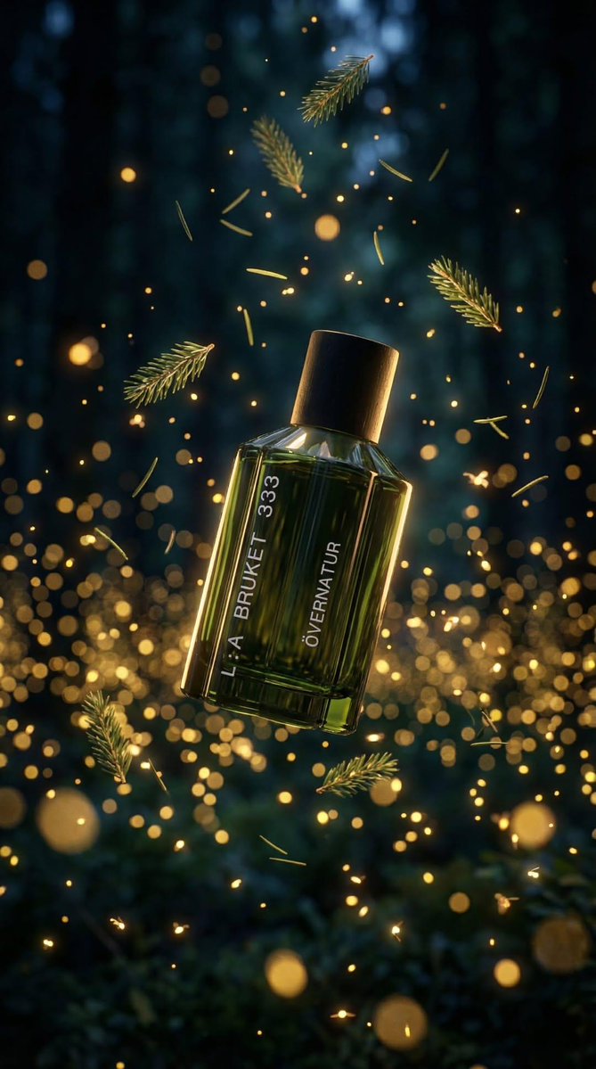 E-commerce Main Image - Luxury Perfume Bottle in Mystical Forest Product Shot — output 1