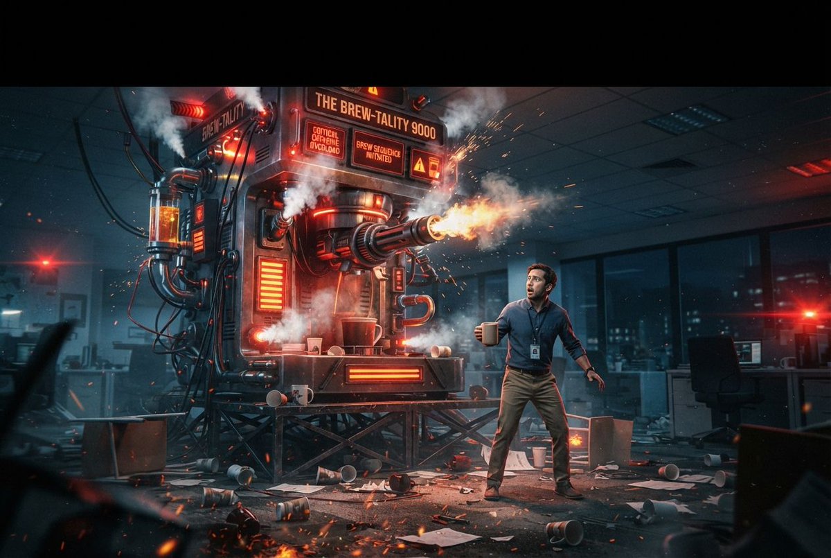 YouTube Thumbnail - Sci-Fi Coffee Machine Boss Battle — output 1