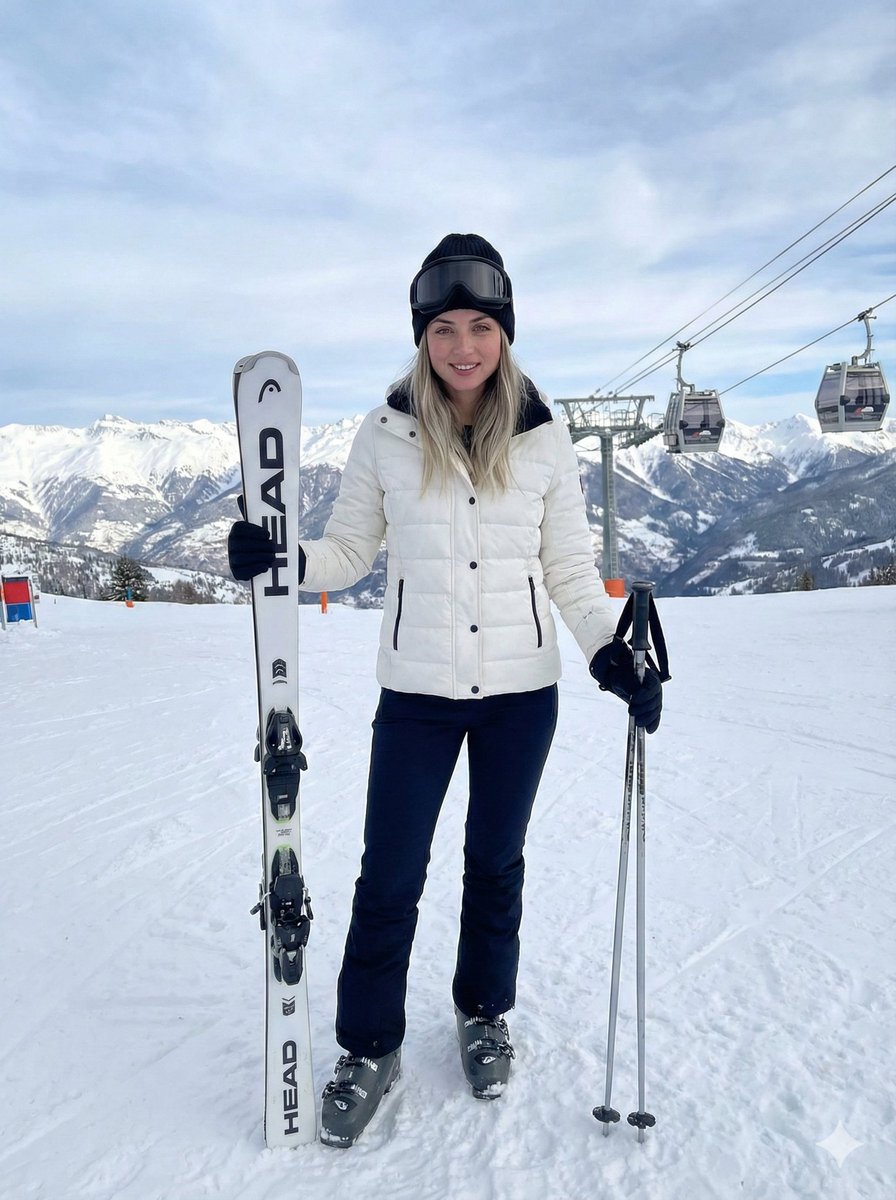 Hyper-realistic Ski Slope Portrait — output 1