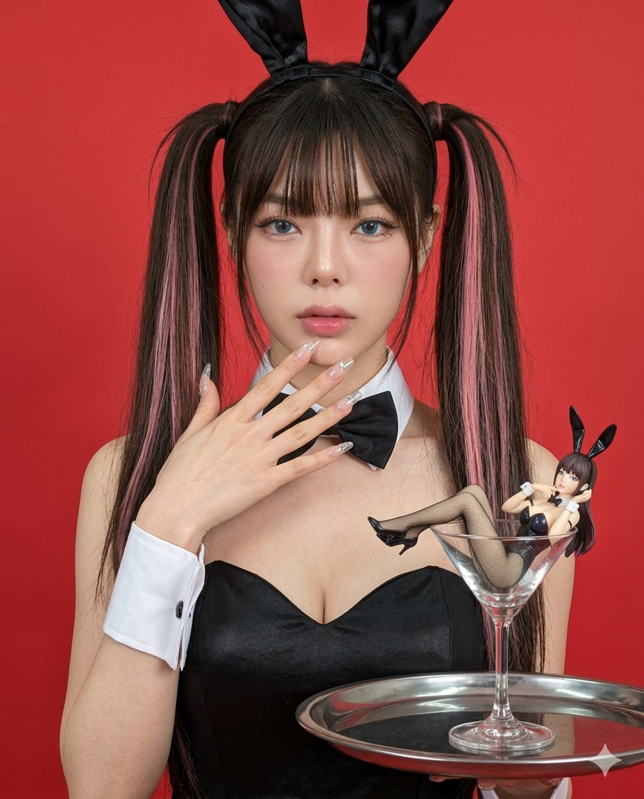 Profile / Avatar - Hyper-realistic Bunny Suit Portrait — output 1