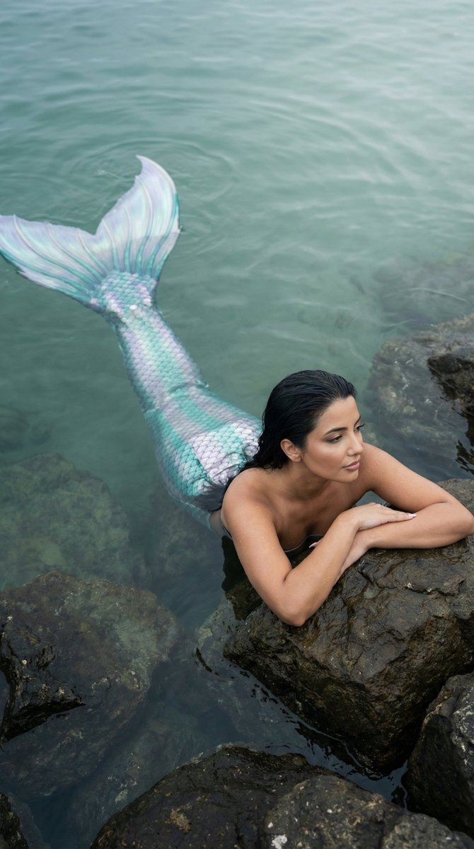 Product Marketing - Cinematic Mermaid Portrait in Shallow Water — output 1