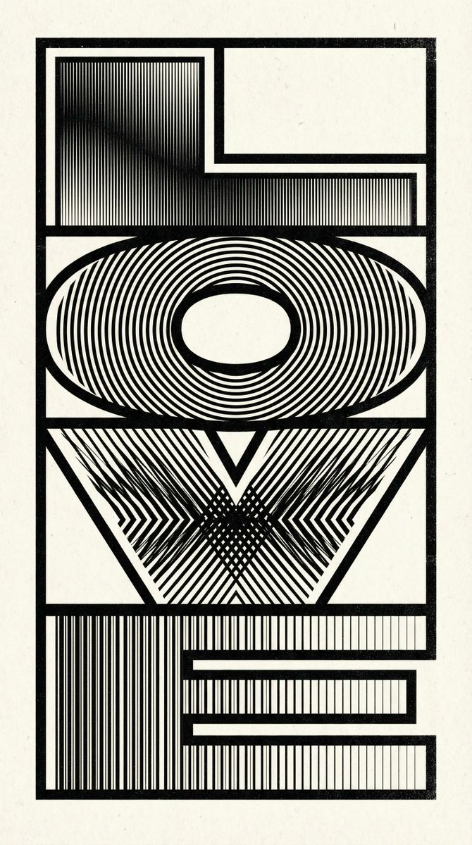 Op Art LOVE Typography Poster Prompt — output 1