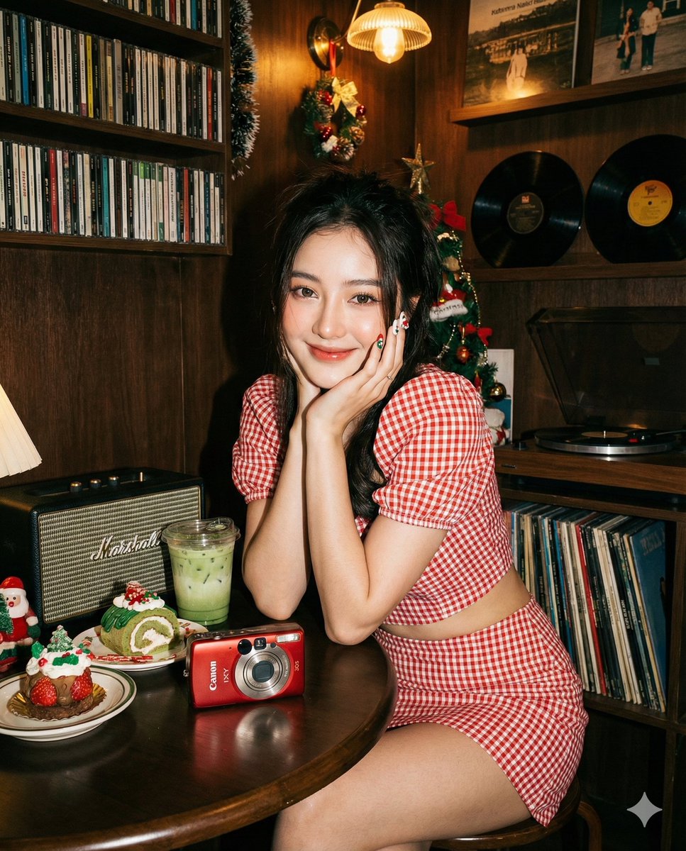 Y2K Douyin-Style Portrait with Direct Flash Prompt — output 1