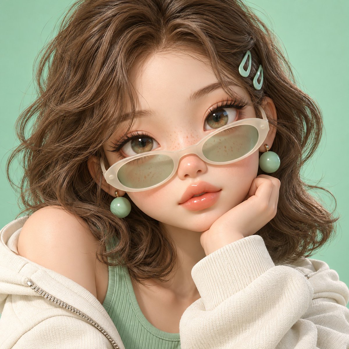 Product Marketing - 3D Designer Toy Girl Portrait