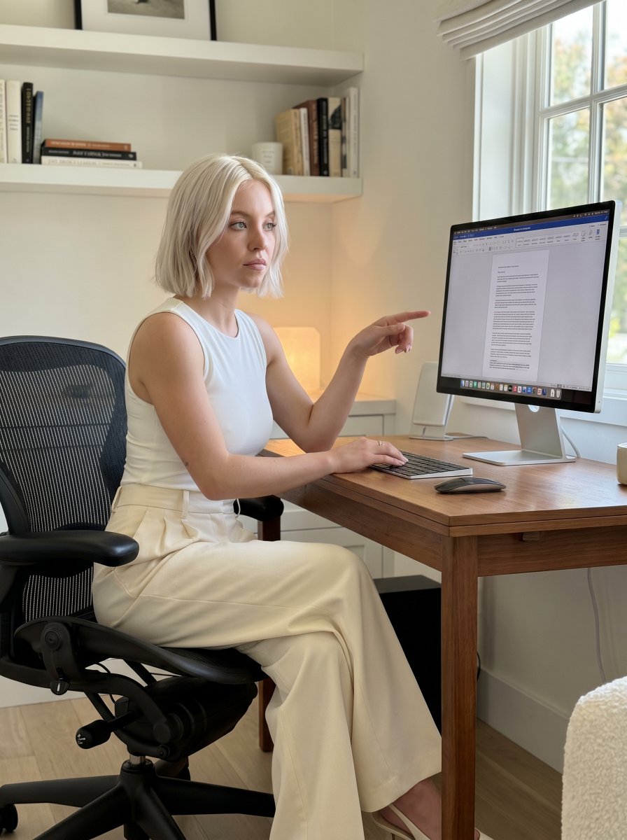Profile / Avatar - Minimalist Home Office Portrait — output 1