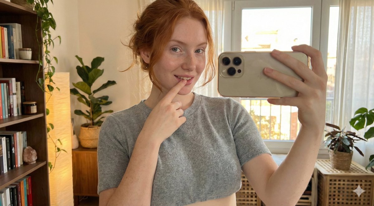 Profile / Avatar - Deep Focus Selfie: Natural Copper Redhead — output 1