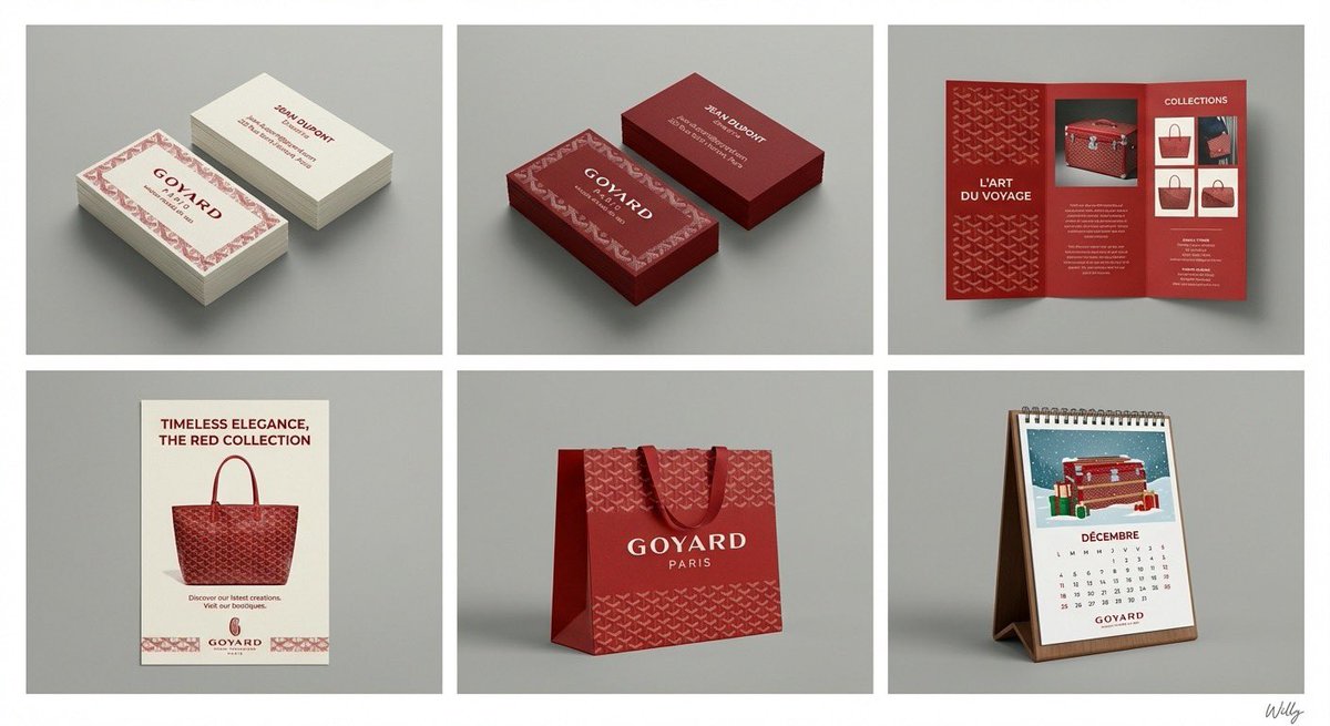 6-Panel Brand Identity Grid Mockup — output 1