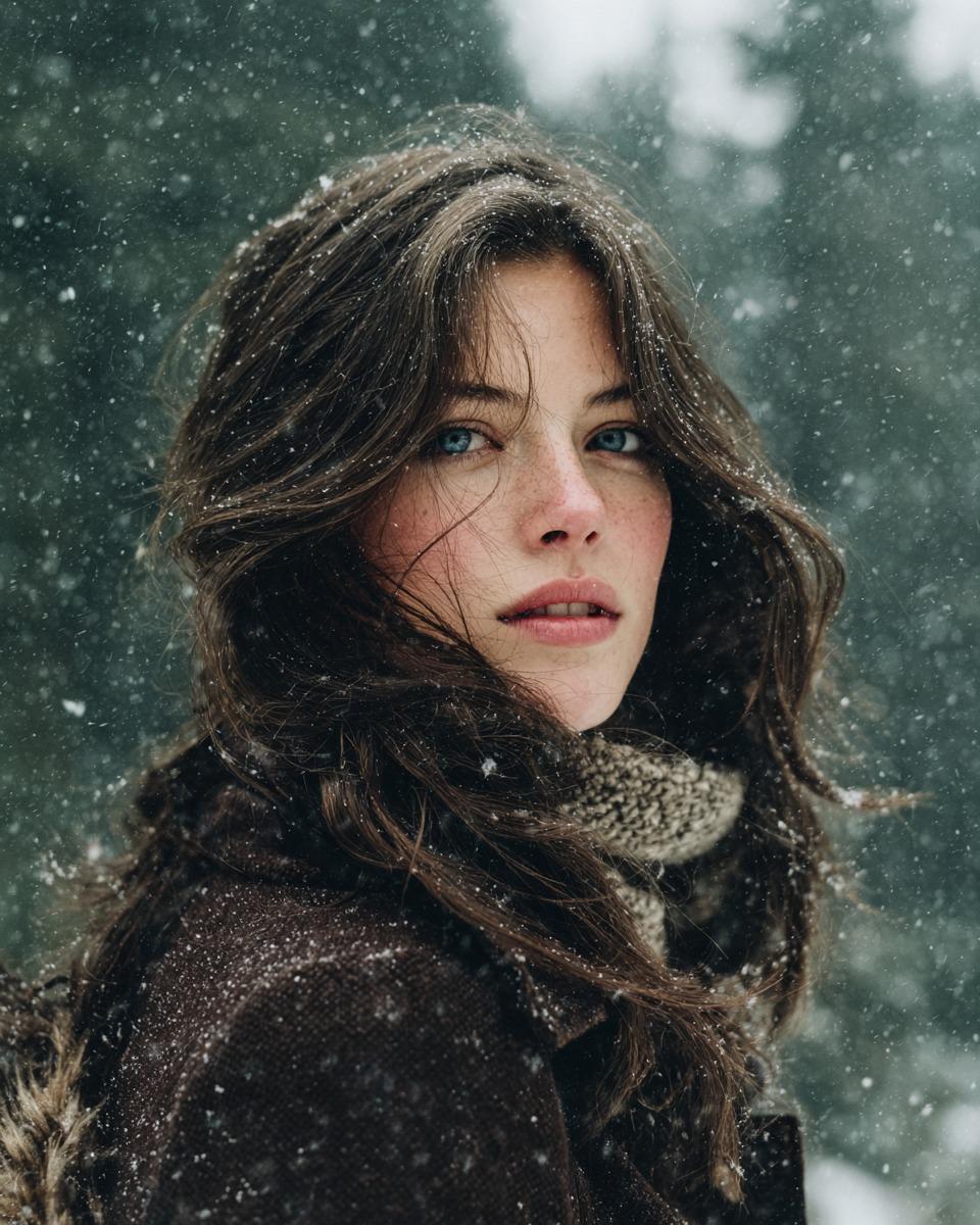 Profile / Avatar - Cinematic Winter Forest Portrait Prompt — output 1