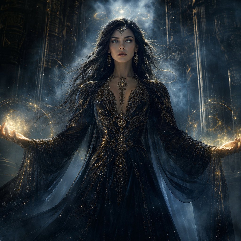 Comic / Storyboard - Mystic Woman Extraordinary Cinematic Portrait — output 1