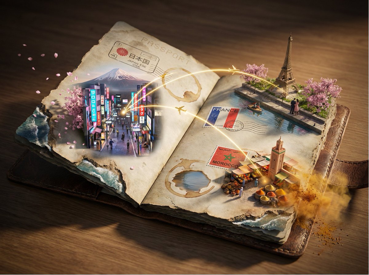 Epic 3D Passport Odyssey Scene — output 1