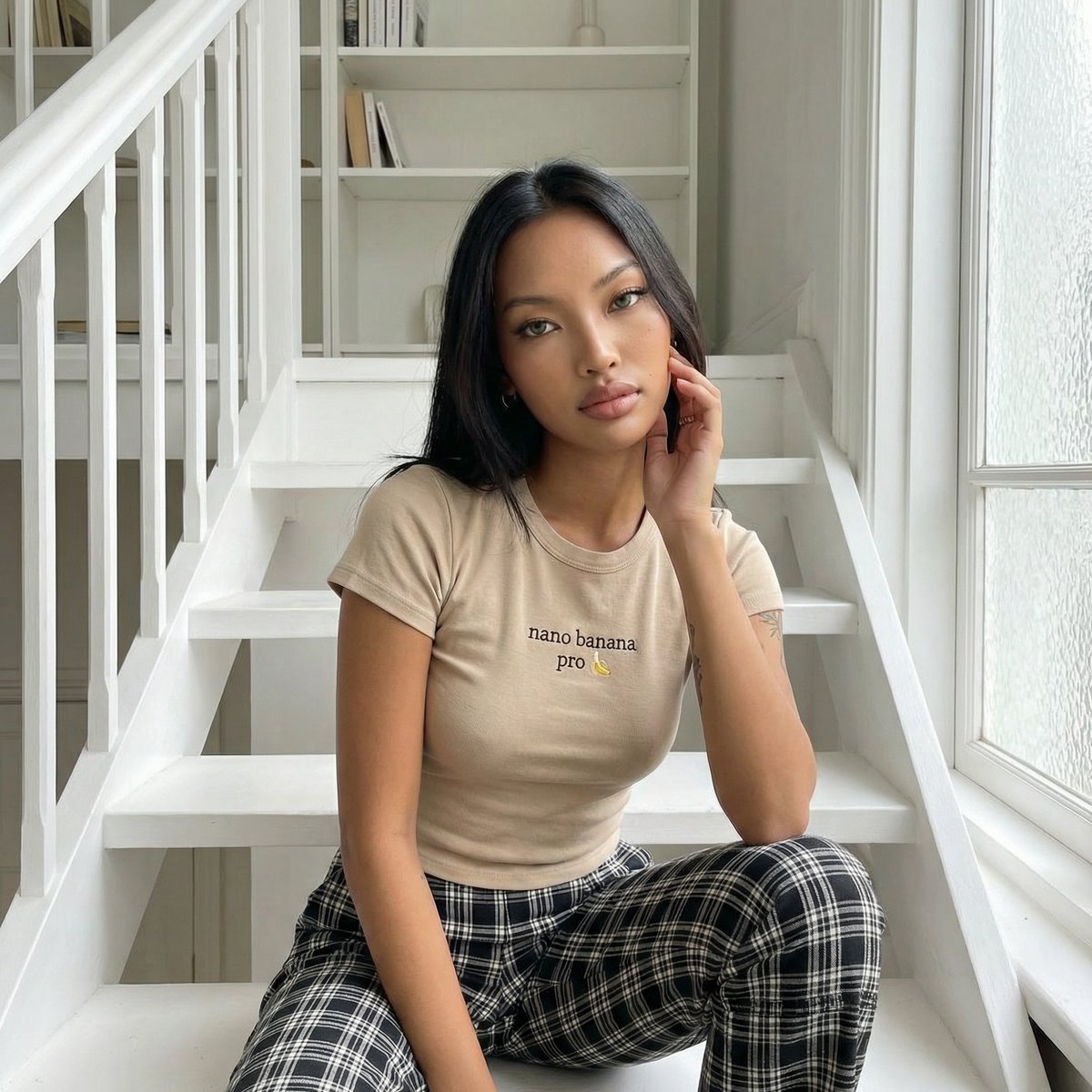 Editorial Portrait on Scandinavian Interior Stairs — output 1