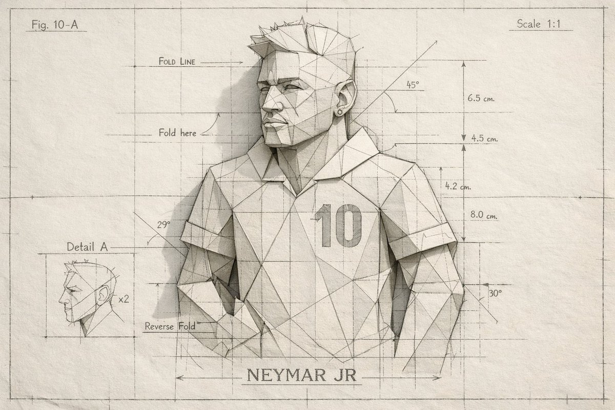 Infographic / Edu Visual - Blueprint Illustration of Neymar JR — output 1