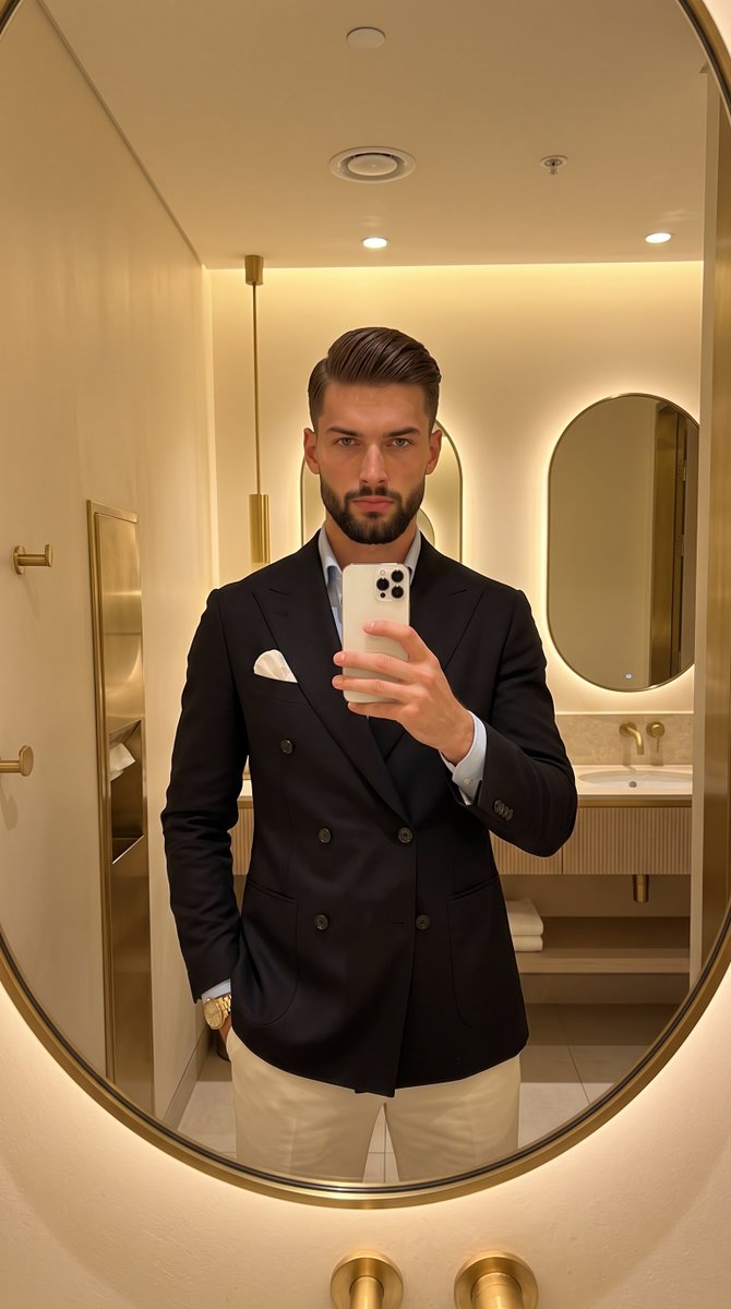 Profile / Avatar - Classic Gentleman Mirror Selfie — output 1