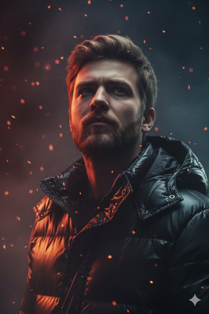 Dramatic Cinematic Portrait of a Rugged Young Man — output 1