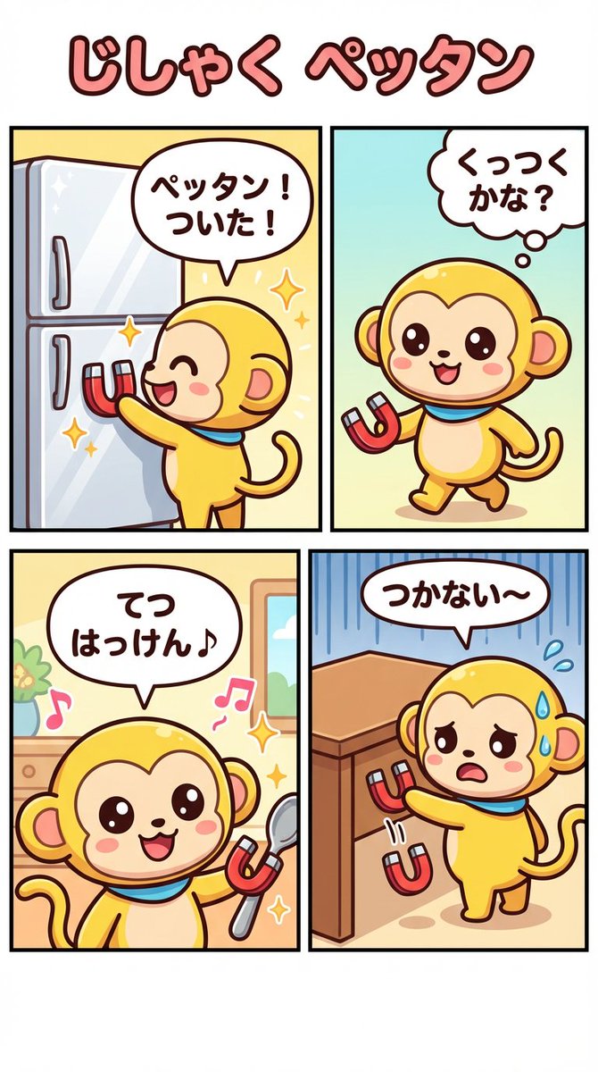 Nano-kun's Daily Life: Magnet Comic Strip Prompt — output 1