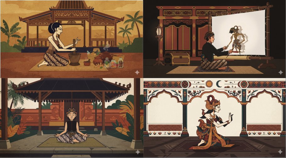 Comic / Storyboard - Minimal Flat Javanese Animation — output 1