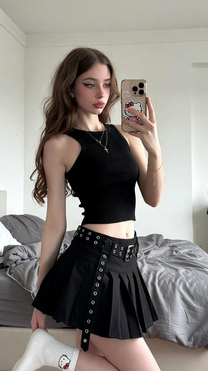Soft Grunge E-Girl Mirror Selfie — output 1