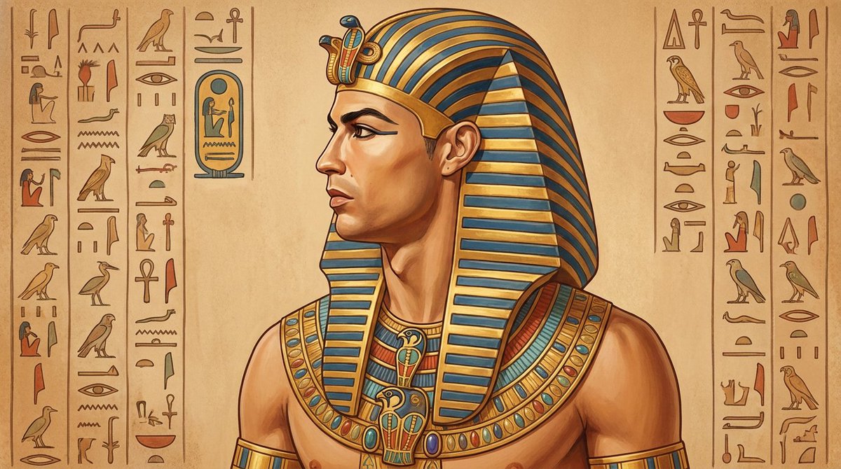 Infographic / Edu Visual - Ancient Egyptian Profile Portrait — output 1
