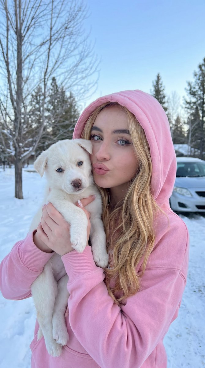 Profile / Avatar - Playful Winter Puppy Portrait — output 1