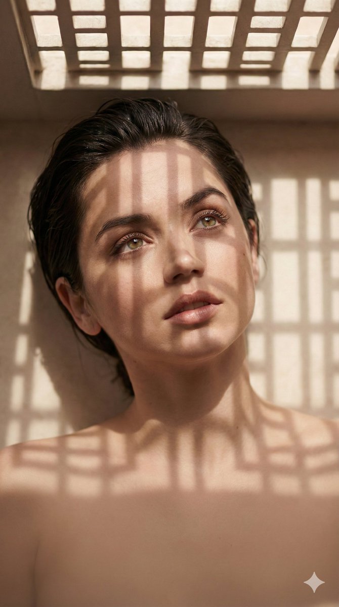 Top-down cinematic surreal portrait with shadow mapping — output 1