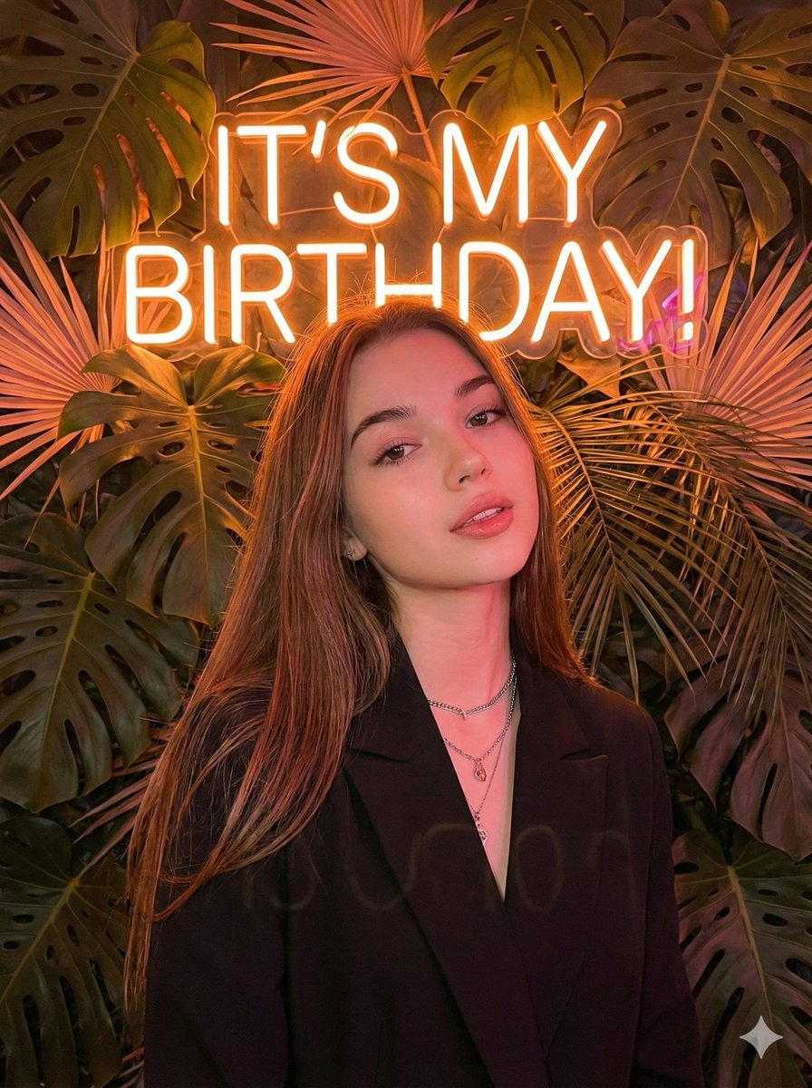 Social Media Post - Birthday Poster Collage with Neon Text — output 1