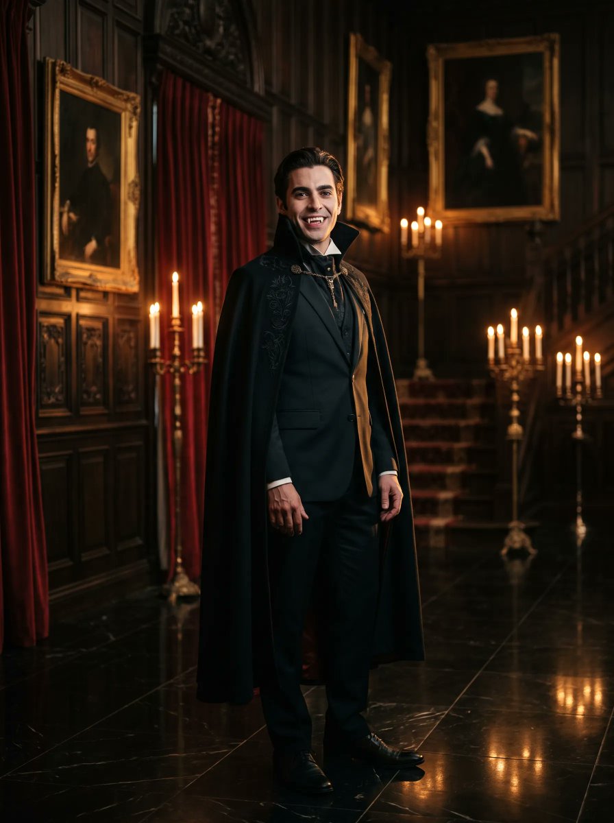Profile / Avatar - Gothic Vampire Noble Portrait — output 1