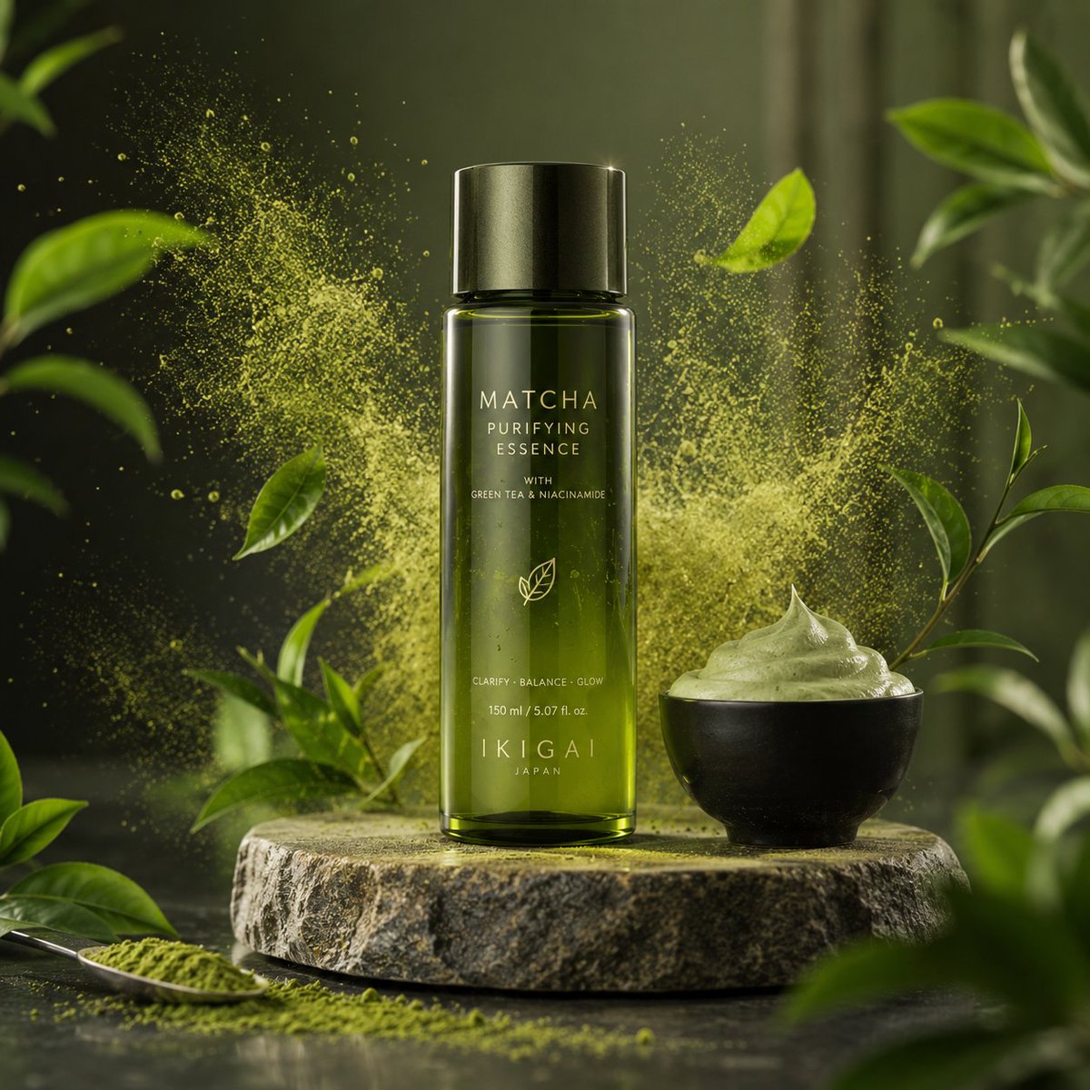 E-commerce Main Image - Matcha Skincare Product Ad โ output 1