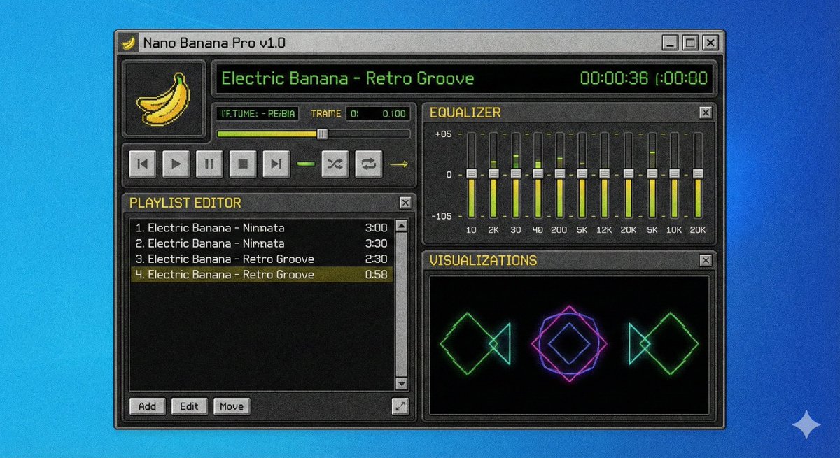 Winamp-style software screenshot prompt — output 1