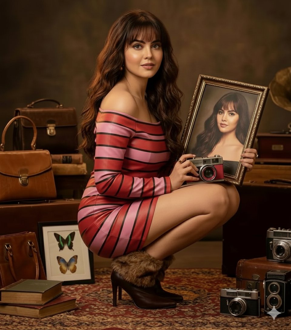 Vintage Studio Portrait with Picture-in-Picture Effect — output 1