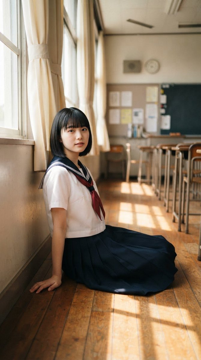 Comic / Storyboard - Japanese School Uniform Classroom Portrait — output 1