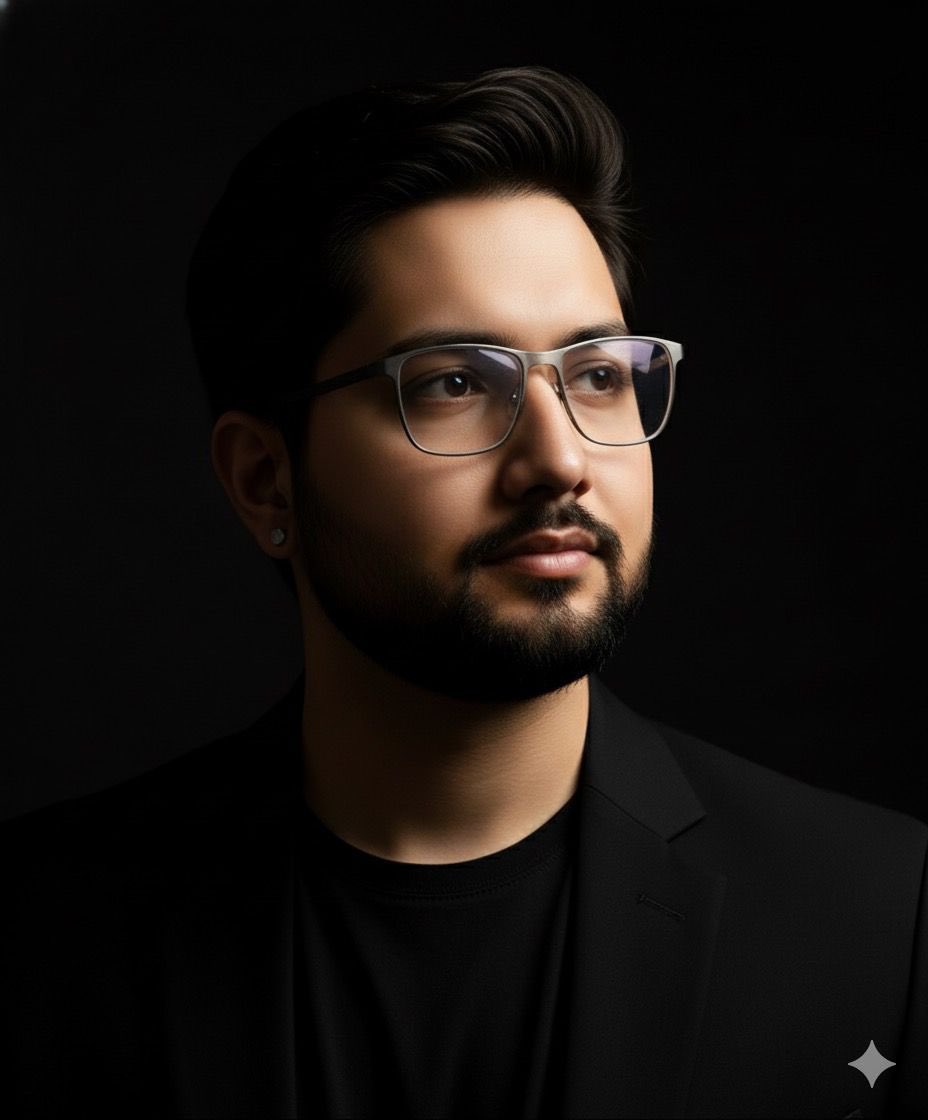 Dramatic Portrait with Strong Directional Light — output 1