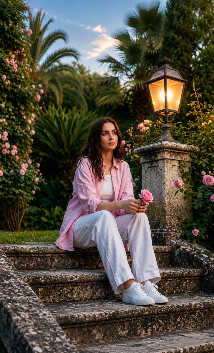 Social Media Post - Lush Garden Lantern Portrait — output 1