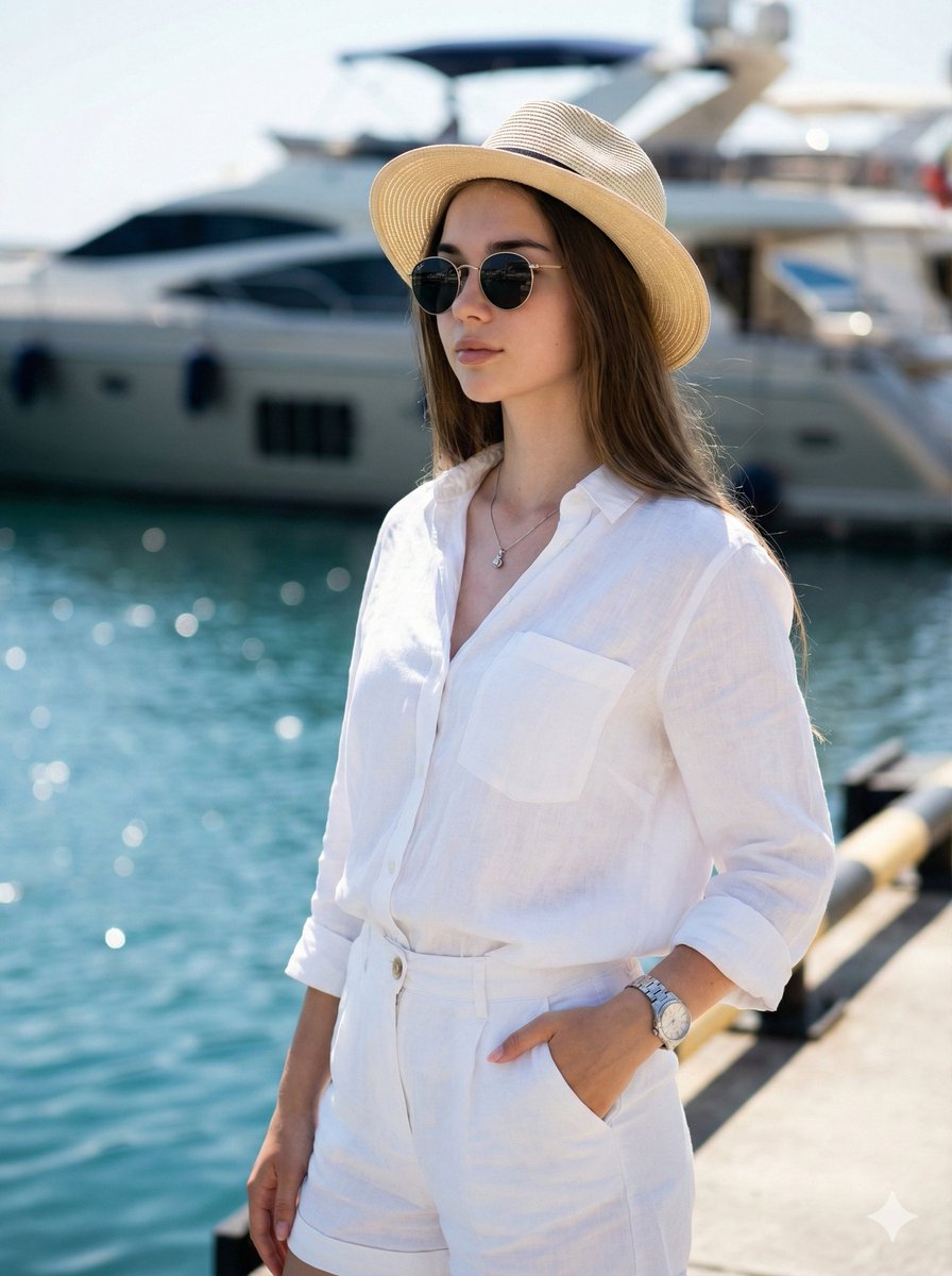 High-Fashion Marina Editorial Prompt with Strict Identity Lock — output 1