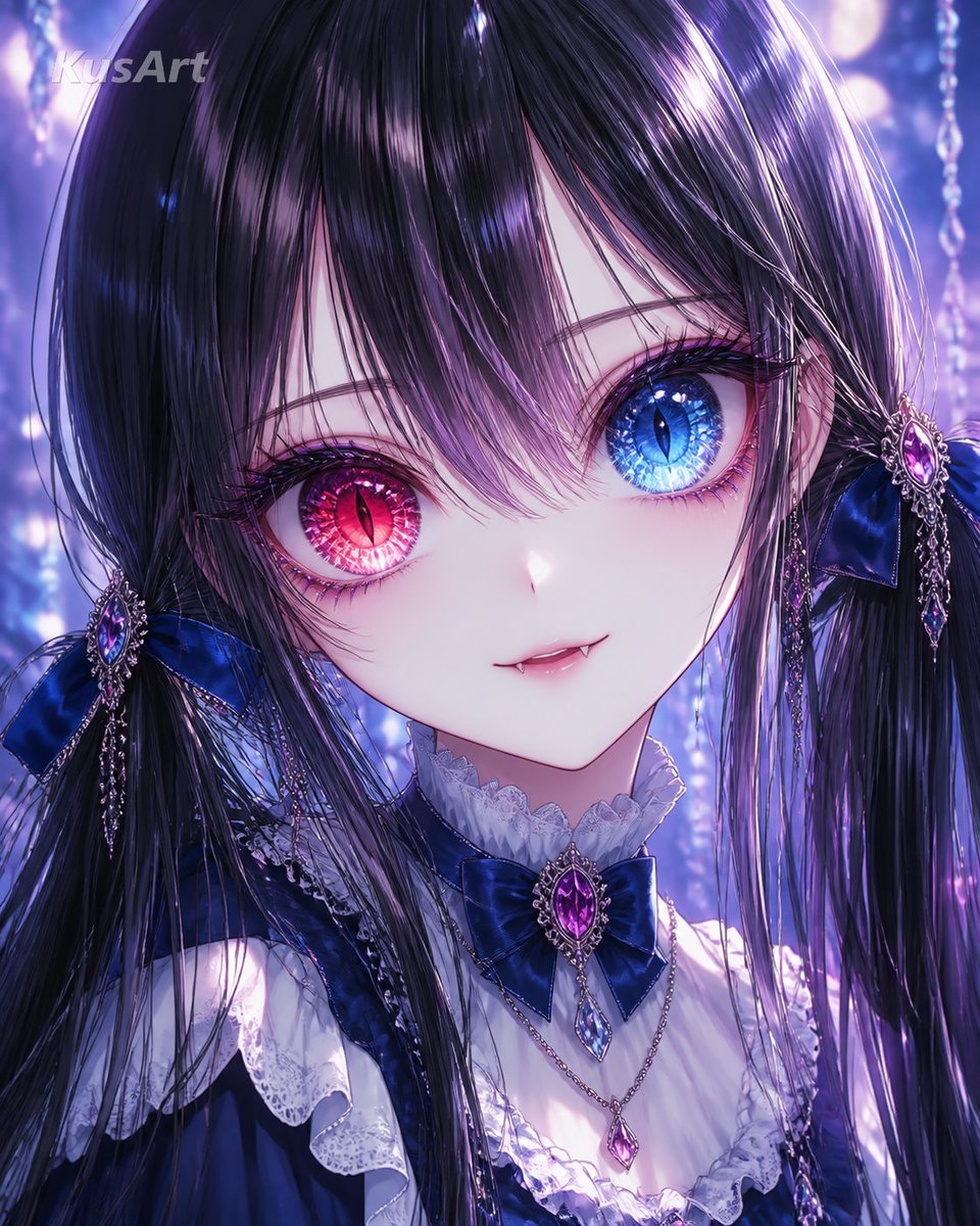 Game Asset - Anime Girl Heterochromia Portrait — output 1