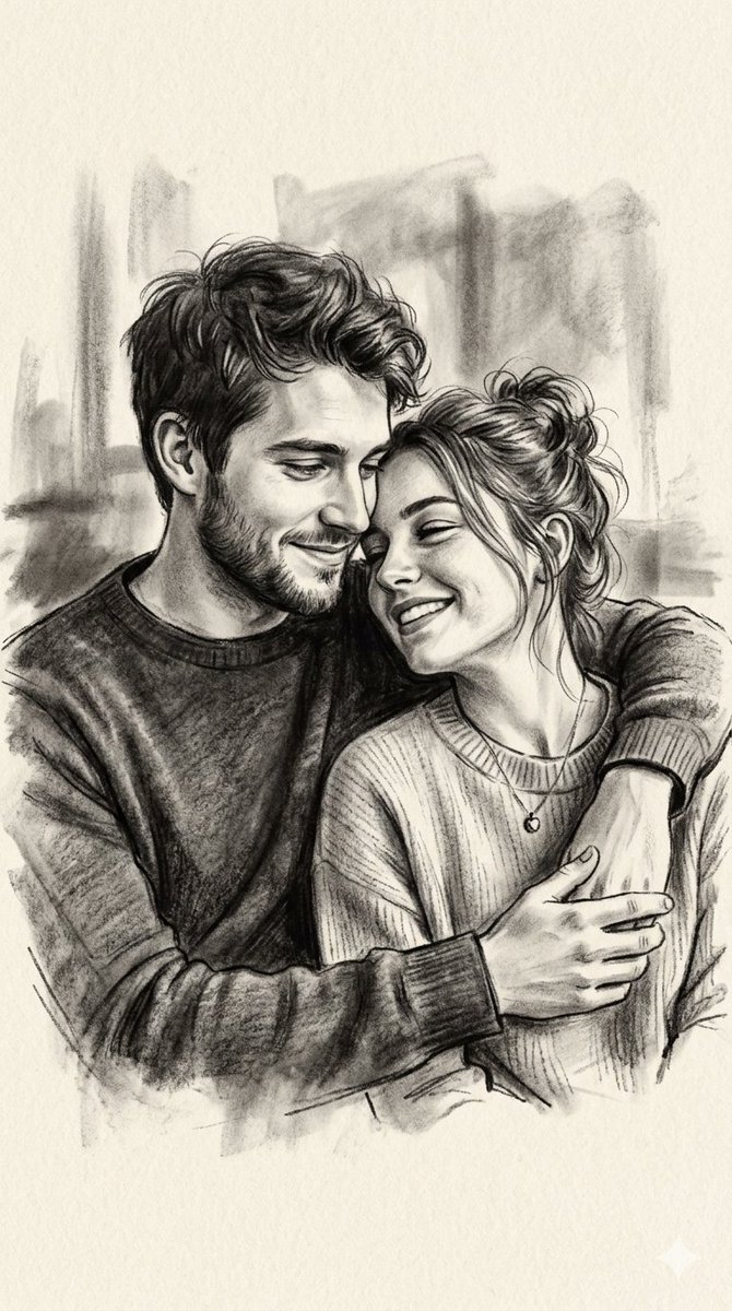 Charcoal and Pencil Couple Drawings — output 1