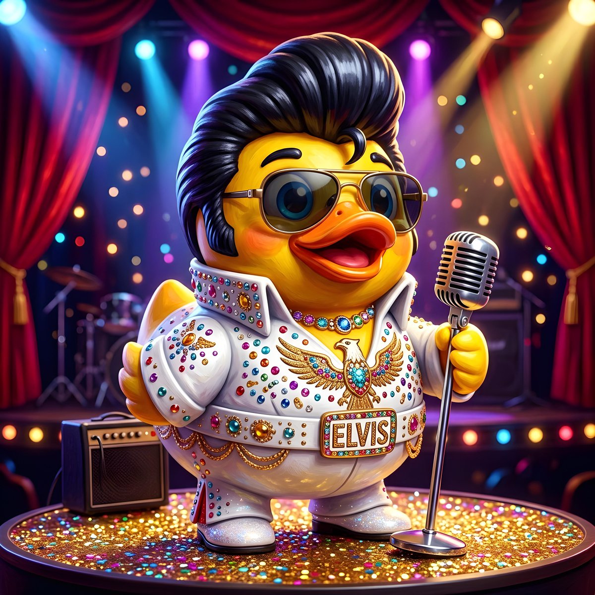 Game Asset - Elvis Rubber Duck — output 1