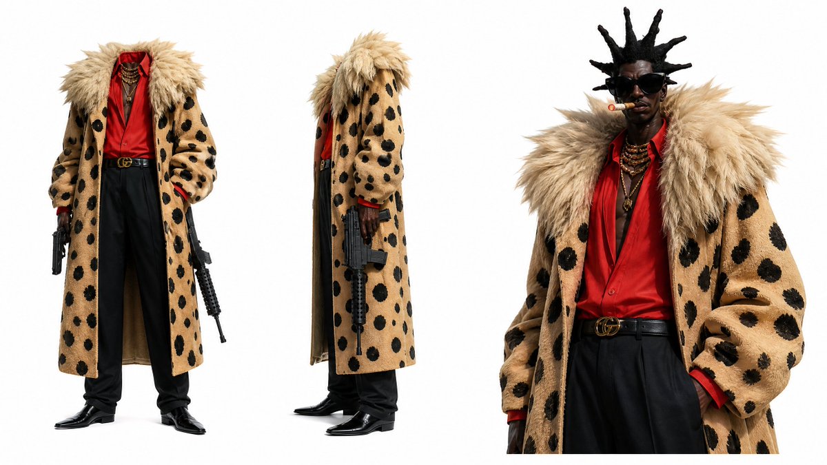 Product Marketing - Photorealistic Fur Coat Character Sheet — output 1