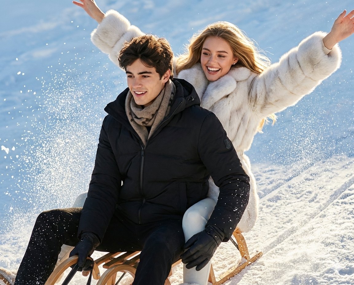 Luxury Russian Winter Sledding Scene Prompt — output 1