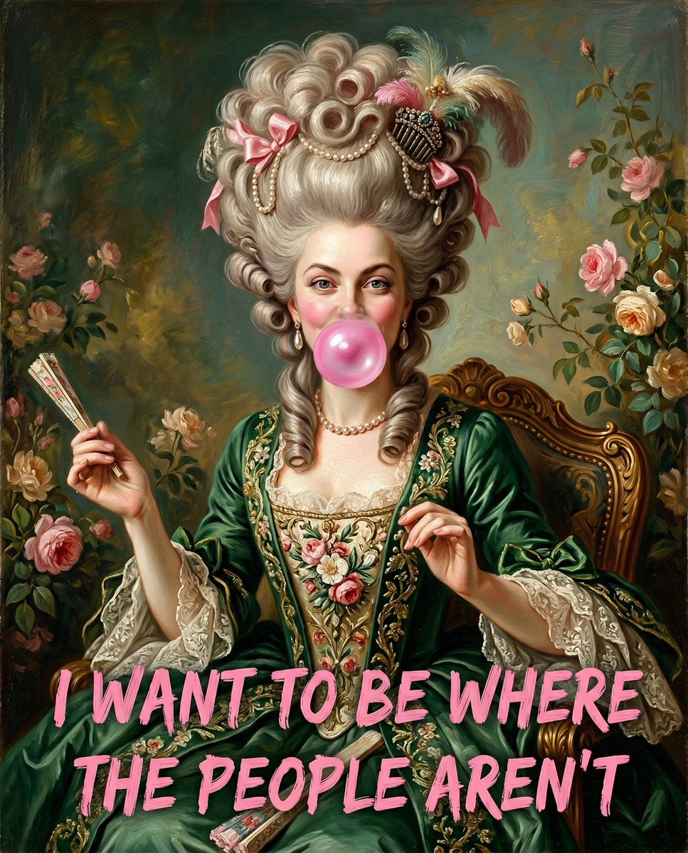 Social Media Post - 18th Century Woman Blowing Bubblegum — output 1